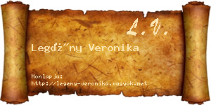 Legény Veronika névjegykártya